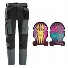 Snickers 6218 AllroundWork Stretch Trousers + 9128 Kneepads Bundle